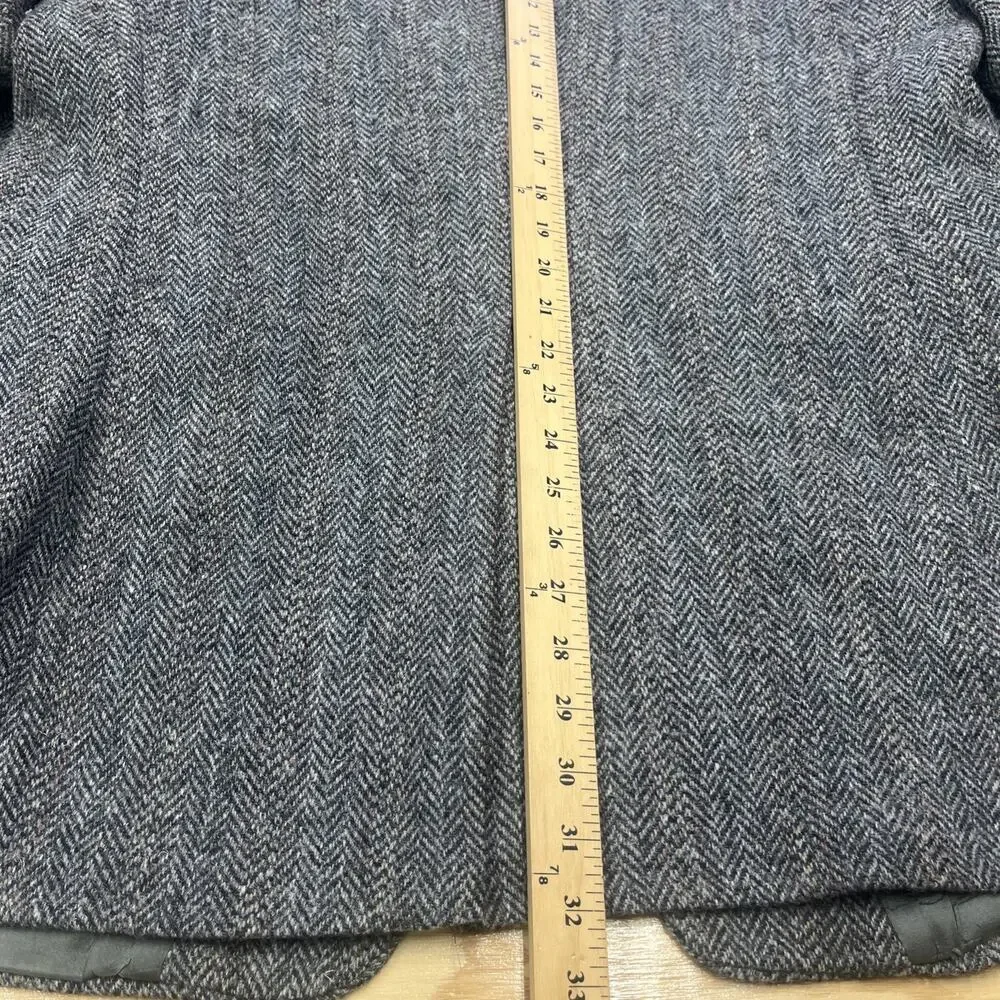 Harris Tweed Mens Herringbone Blazer Jacket 44R Pure Scottish Wool Unstructured